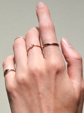 Catbird Half Round Classic Wedding Band 14K Size 5